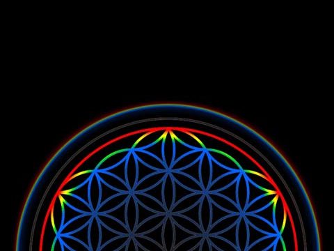 sacred geometry flower of life 3D background wallpaper phone