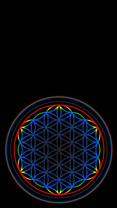 sacred geometry flower of life 3D background wallpaper phone