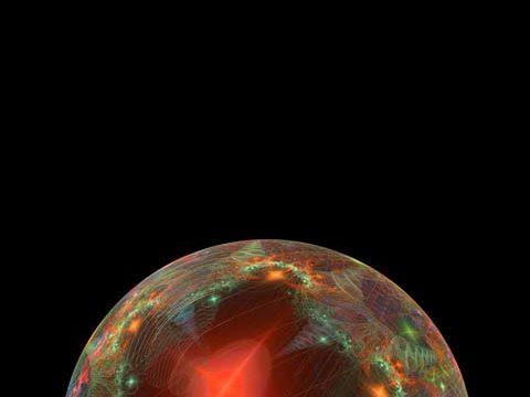 sphere red 3D black dark wallpaper background phone