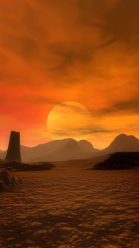 sunrise mysterious orange wallpaper background phone