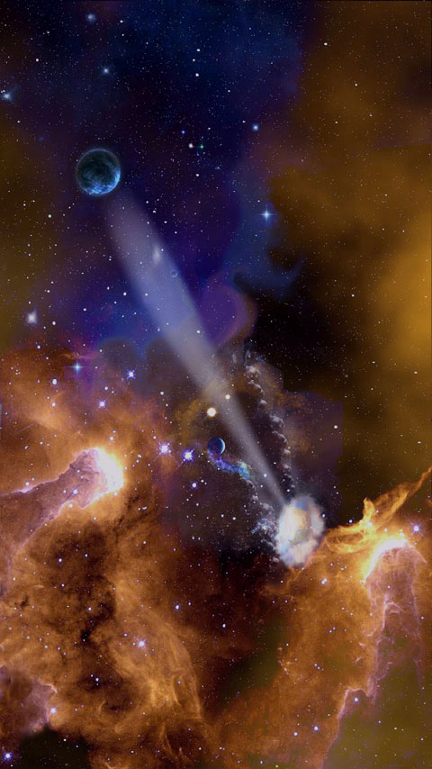 plasma cloud Orion nebula space universe galaxy wallpaper phone background