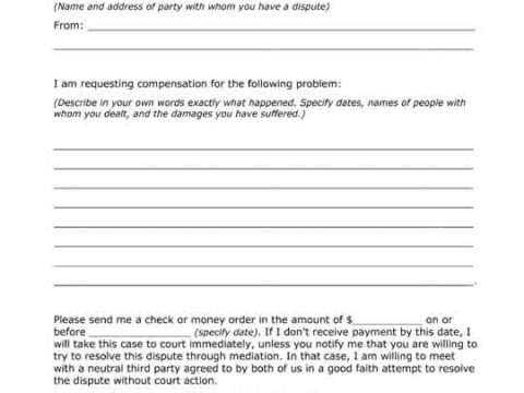 demand letter compensation free legal form pdf printable format