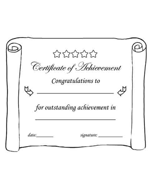 certificate of achievement