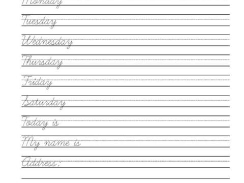 cursive-names-days