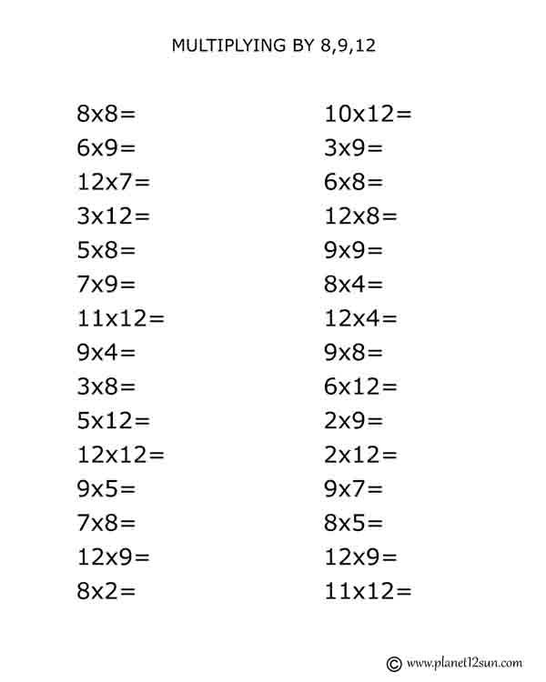 multiplying 8,9,12