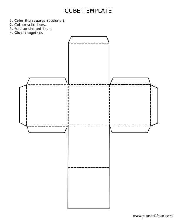 3D cube template