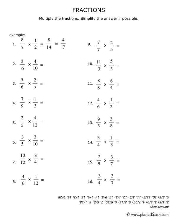 multiplying fractions