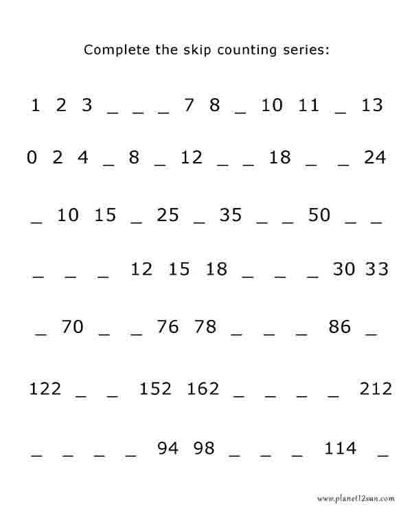 skip counting